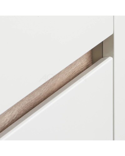 Тумба белый глянец/дуб эндгрейн 96,6 см Акватон Нортон 1A249001NT010