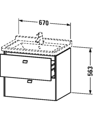 Тумба каштан 67 см Duravit Brioso BR414101053