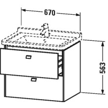 Тумба орех 67 см Duravit Brioso BR414101079