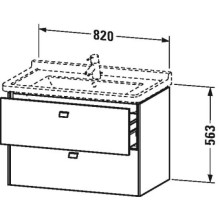 Тумба темный орех 82 см Duravit Brioso BR414201021