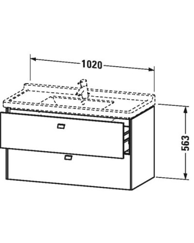 Тумба белый матовый 102 см Duravit Brioso BR414301018