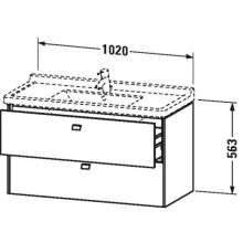 Тумба базальт матовый 102 см Duravit Brioso BR414301043