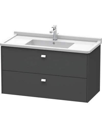 Тумба графит матовый 102 см Duravit Brioso BR414301049
