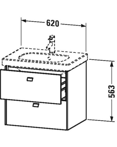 Тумба белый матовый 62 см Duravit Brioso BR414501018