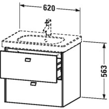 Тумба тауп матовый 62 см Duravit Brioso BR414509191
