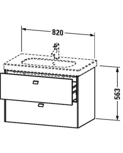 Тумба базальт матовый 82 см Duravit Brioso BR414604343
