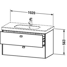 Тумба черный дуб 102 см Duravit Brioso BR414701016