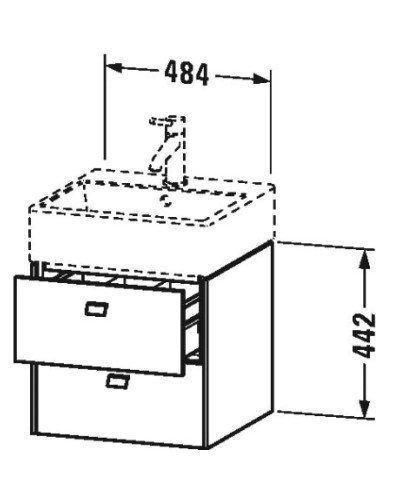 Тумба орех 48,4 см Duravit Brioso BR415201079