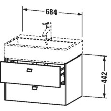 Тумба белый глянец 68,4 см Duravit Brioso BR415402222