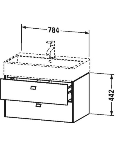 Тумба дуб 78,4 см Duravit Brioso BR415501030