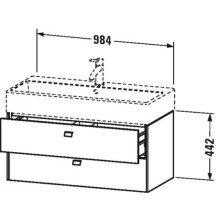 Тумба тауп матовый 98,4 см Duravit Brioso BR415601091
