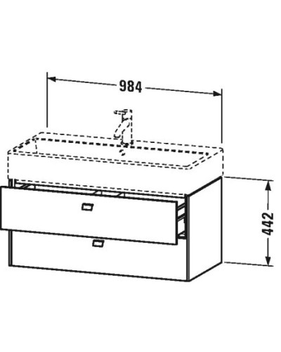 Тумба базальт матовый 98,4 см Duravit Brioso BR415604343