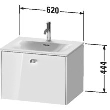 Тумба черный дуб 62 см Duravit Brioso BR421001016
