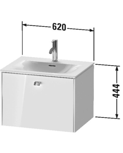 Тумба белый матовый 62 см Duravit Brioso BR421001018