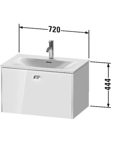 Тумба черный дуб 72 см Duravit Brioso BR421101016