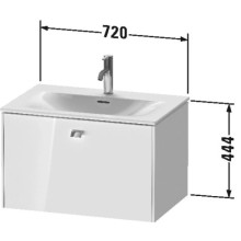 Тумба белый глянец 72 см Duravit Brioso BR421101022