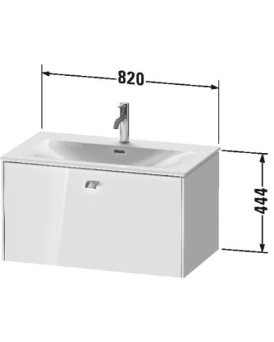 Тумба орех 82 см Duravit Brioso BR421201079