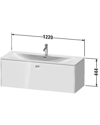 Тумба белый матовый 122 см Duravit Brioso BR421401818