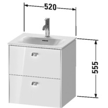 Тумба темный орех 52 см Duravit Brioso BR430901021