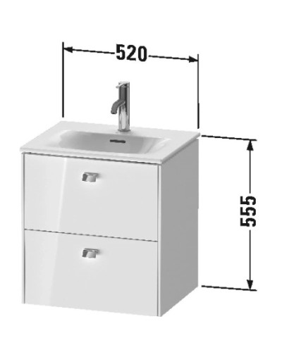 Тумба дуб 52 см Duravit Brioso BR430901030