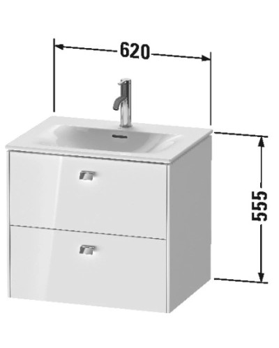 Тумба темный орех 62 см Duravit Brioso BR431001021