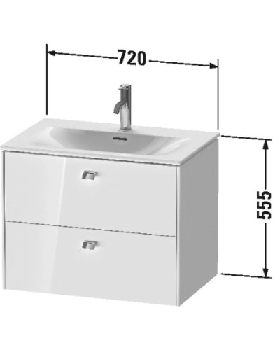 Тумба белый матовый 72 см Duravit Brioso BR431101818