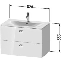 Тумба базальт матовый 82 см Duravit Brioso BR431201043