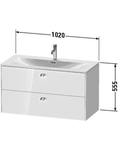 Тумба серый дуб 102 см Duravit Brioso BR431301035