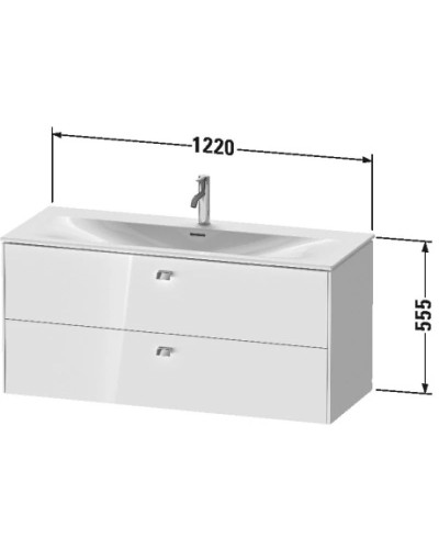 Тумба тауп матовый 122 см Duravit Brioso BR431401091