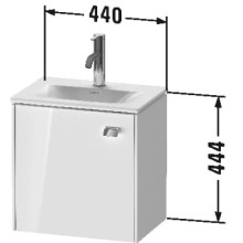 Тумба бетонно-серый матовый 44 см Duravit Brioso BR4208L1007