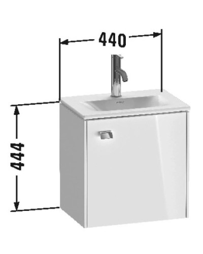 Тумба орех 44 см Duravit Brioso BR4208R1079