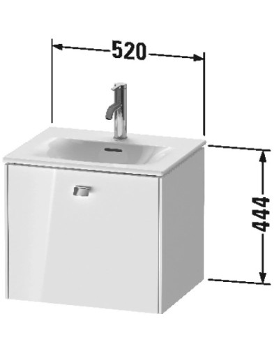 Тумба орех 52 см Duravit Brioso BR420901079