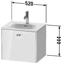 Тумба белый глянец 52 см Duravit Brioso BR420902222