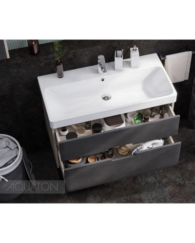 Тумба грей/дуб ойстер 88,2 см Акватон Оливия 1A254401OLUG0