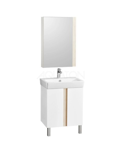 Тумба дуб верона/белый глянец 56,7 см Акватон Кантри 1A257401AHB20