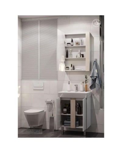 Тумба дуб верона/белый глянец 56,7 см Акватон Кантри 1A257401AHB20