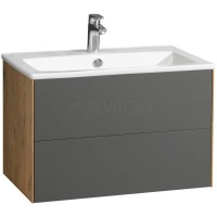 Тумба графит софт/дуб веллингтон 73,4 см Акватон Сохо 1A258101AJA00