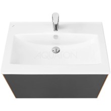 Тумба графит софт/дуб веллингтон 73,4 см Акватон Сохо 1A258101AJA00