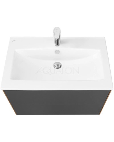 Тумба графит софт/дуб веллингтон 73,4 см Акватон Сохо 1A258101AJA00