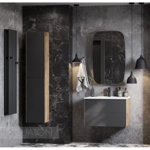 Тумба графит софт/дуб веллингтон 73,4 см Акватон Сохо 1A258101AJA00