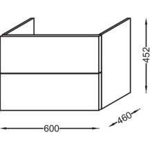 Тумба белый 60 см Jacob Delafon Vox EB2080-R1-N18