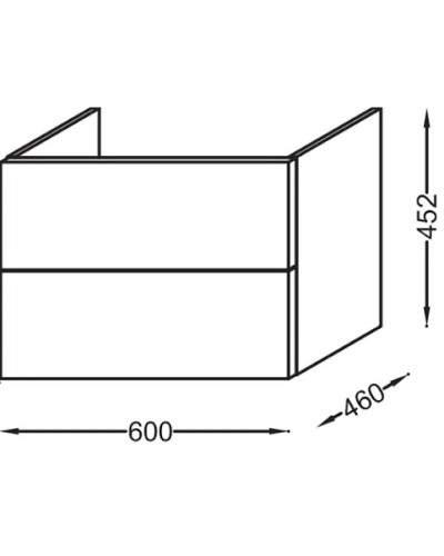 Тумба белый 60 см Jacob Delafon Vox EB2080-R1-N18