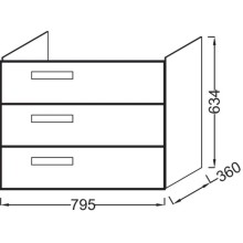 Тумба белый 79,5 см Jacob Delafon Rythmik EB1308-N18