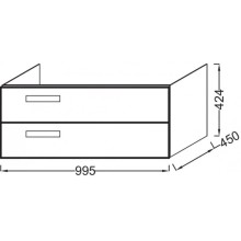Тумба светло-коричневый глянец 99,5 см Jacob Delafon Rythmik EB1304-G80