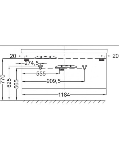 Тумба малиновый глянец 118,4 см  Jacob Delafon Replay EB1048-R3