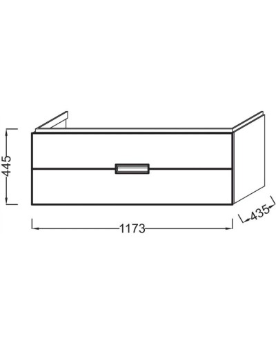 Тумба светло-коричневый глянец 117,3 см Jacob Delafon Reve EB1137-G80