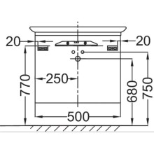 Тумба оливковый матовый 50 см Jacob Delafon Presquile EB1102-M47