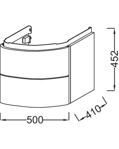 Тумба ледяной коричневый глянец 50 см Jacob Delafon Presquile EB1102-N23