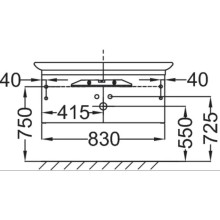 Тумба ледяной коричневый глянец 83 см Jacob Delafon Presquile EB1100-N23
