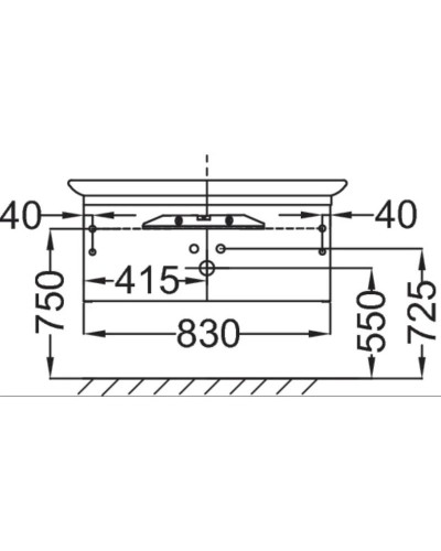 Тумба ледяной коричневый глянец 83 см Jacob Delafon Presquile EB1100-N23